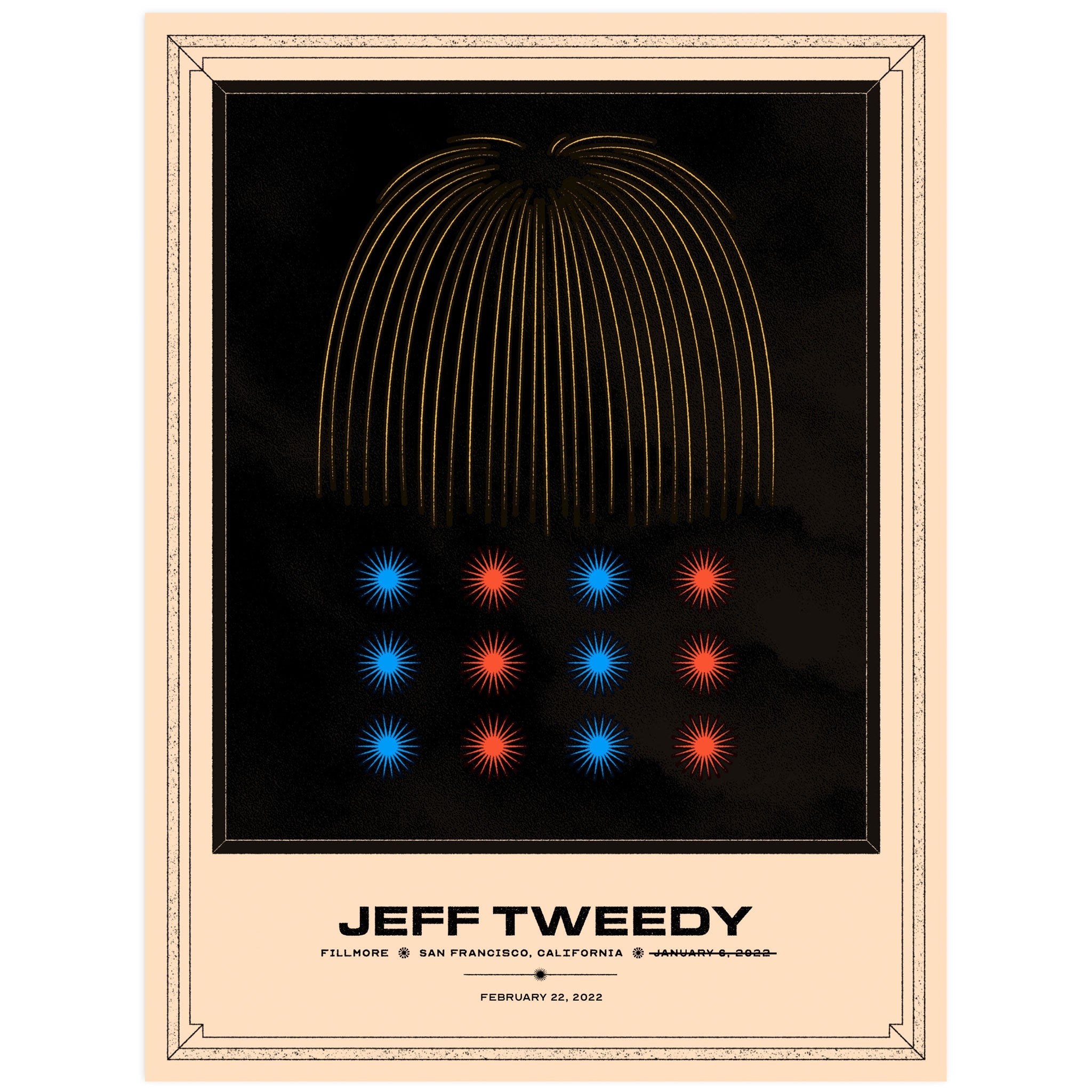 The Fillmore [2-22-22 San Francisco, CA] Fireworks Poster – Wilco
