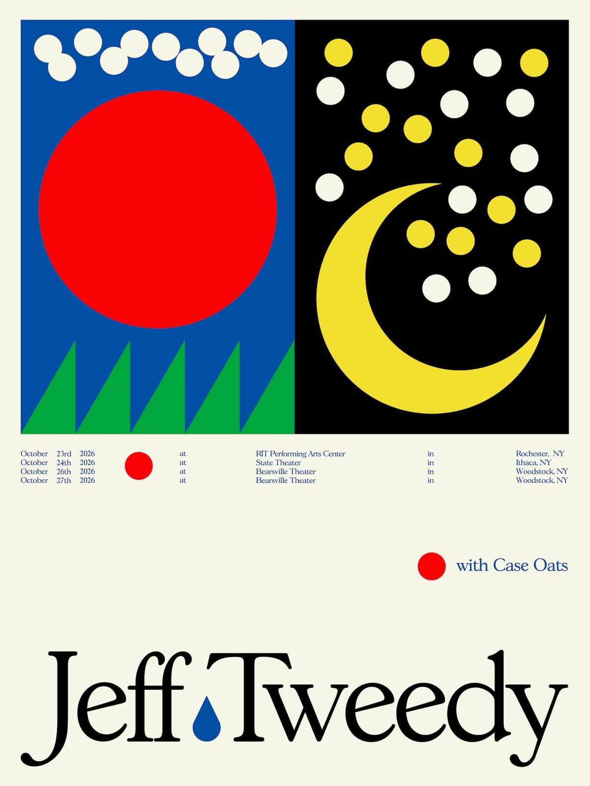 Jeff Tweedy October 23 - 27, 2026 Solo Tour Poster