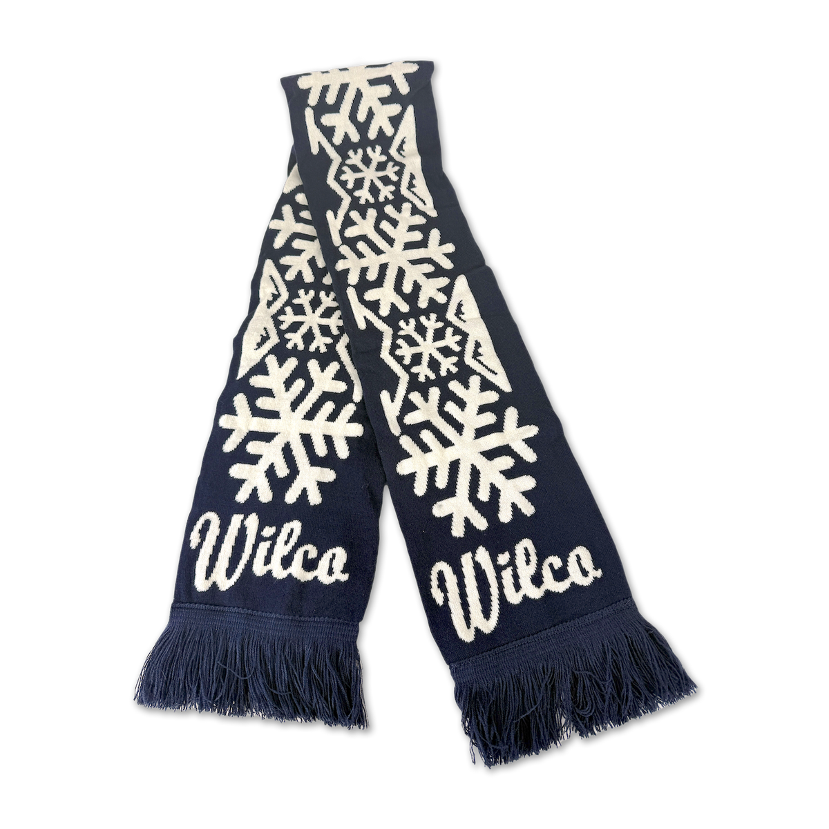 Wilco Navy Snowflake Winter Knit Scarf