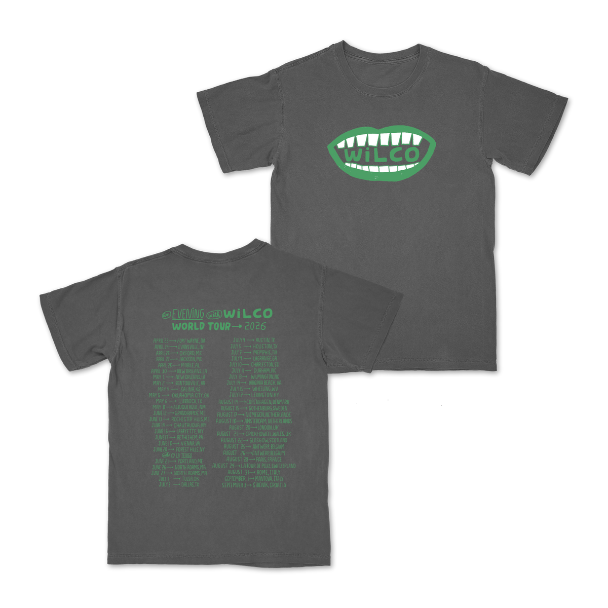 Wilco 2026 Tour Mouth T-shirt