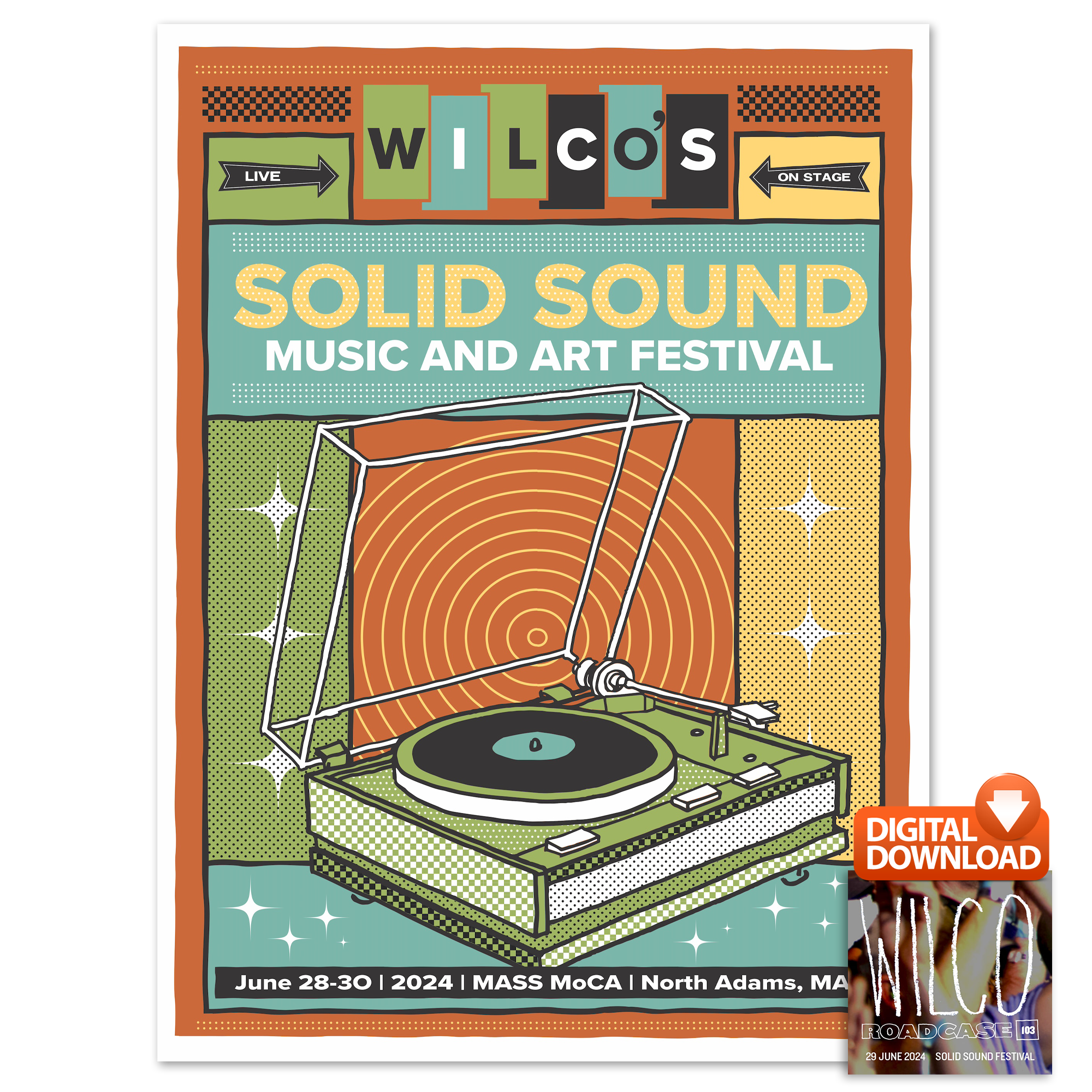 Solid Sound Festival 2024 Record Player Poster + Download