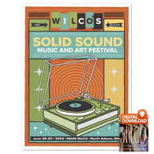 Load image into Gallery viewer, Solid Sound Festival 2024 Record Player Poster + Download
