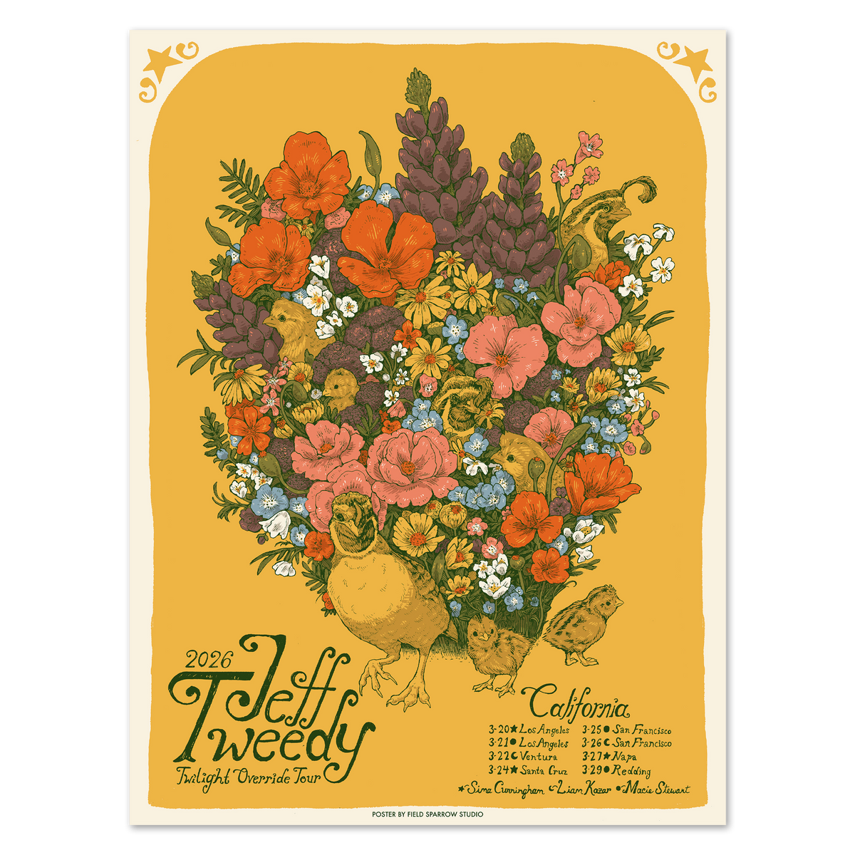 March 2026 California Shows Poster