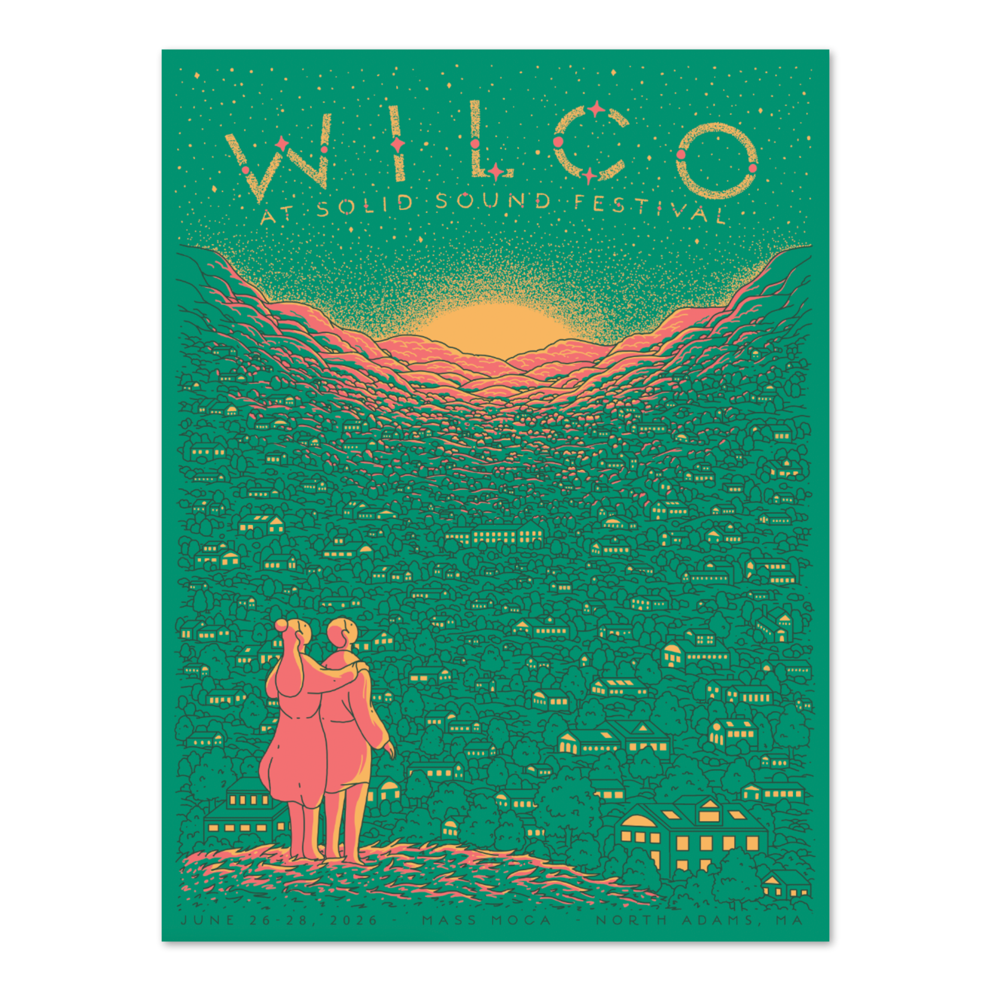 Sunset at Solid Sound Festival (June 26-28, 2026 North Adams, MA) Poster
